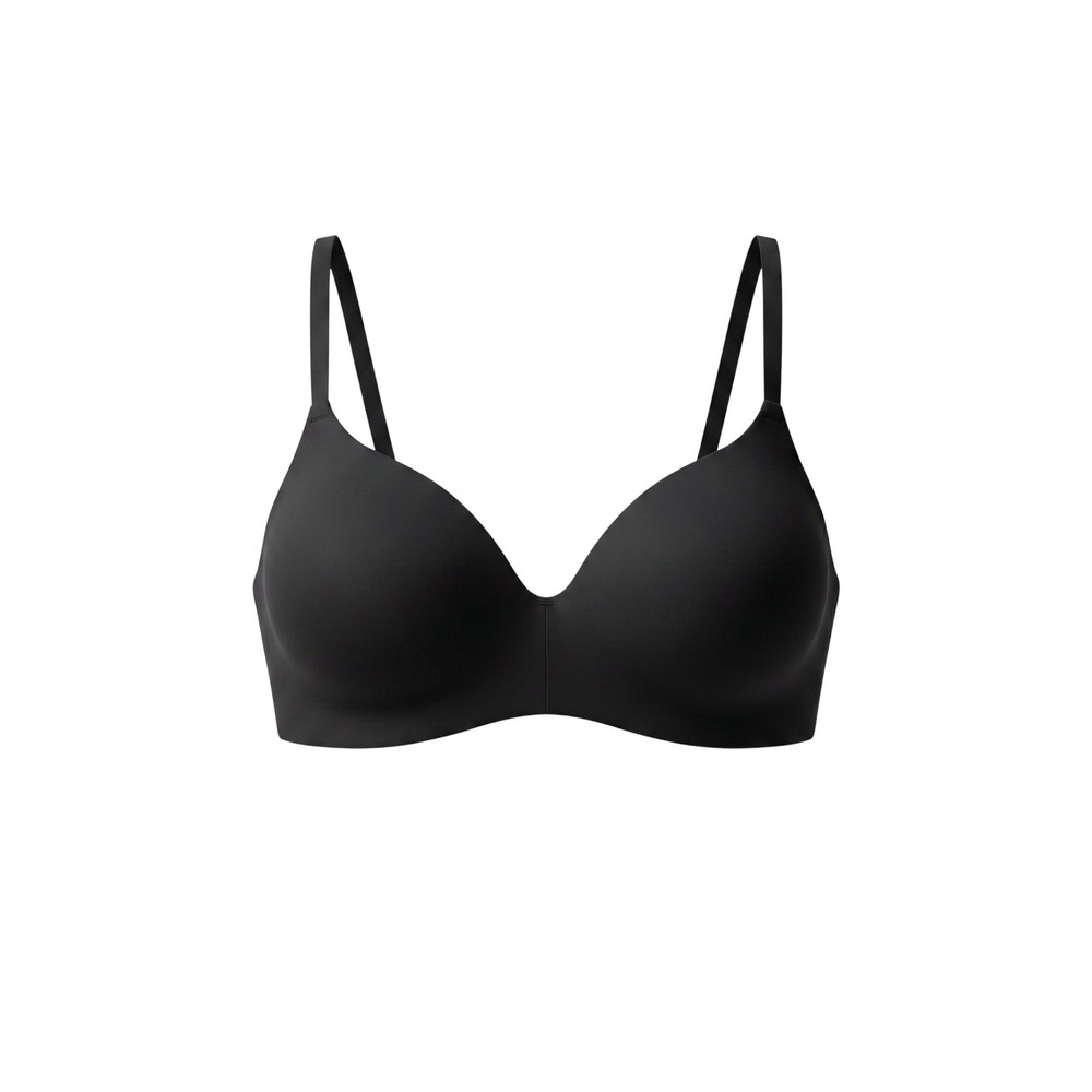 Wacoal Wire Free Contour Bra Black‎ Mesh Back 852281 - 38D
